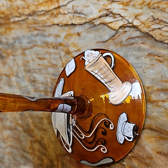 Coffee-tini Rare Retired Martini Glass by Lolita - Picture 3 of 4